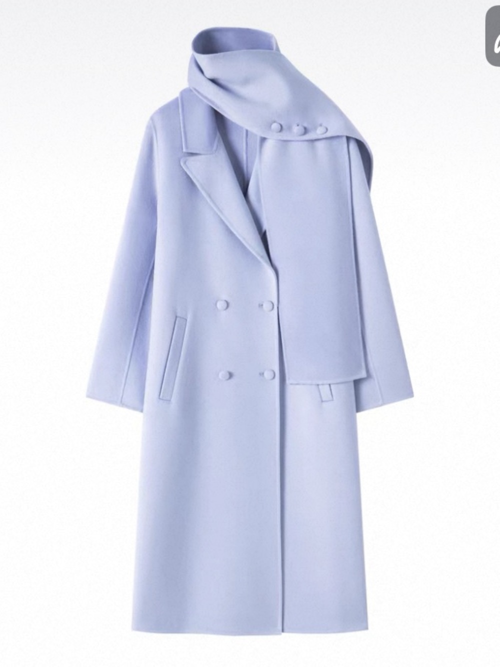 100% BABY CASHMERE Coat with Matching Scarf